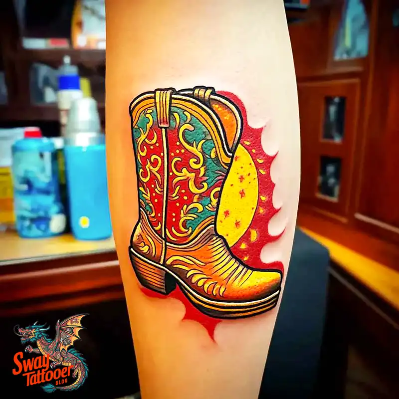 100 Cowboy Boot Tattoo Designs: Western Symbolism & Style 12 Cowboy boot tattoo