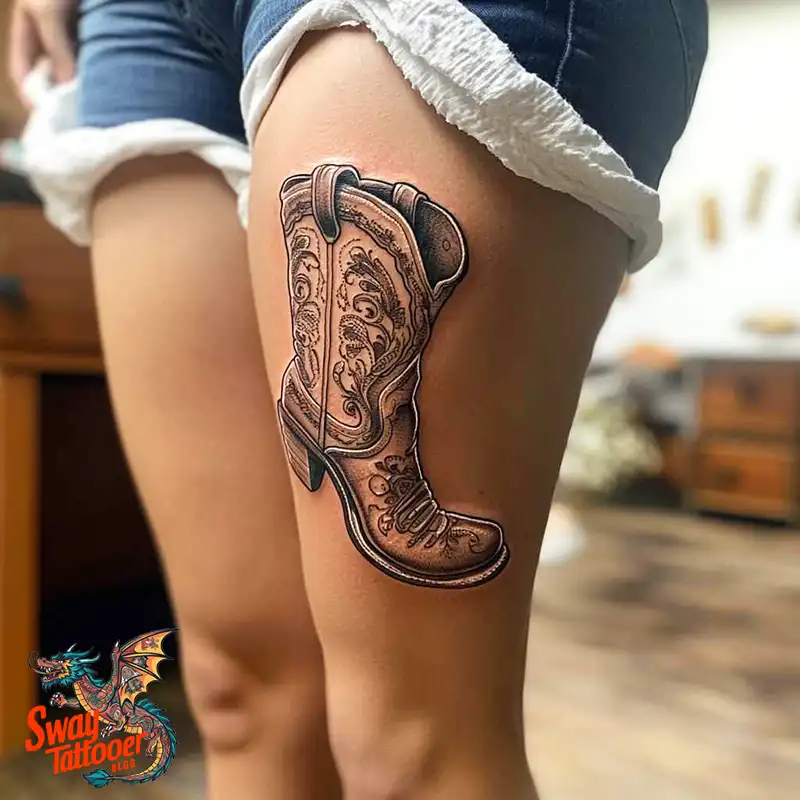 100 Cowboy Boot Tattoo Designs: Western Symbolism & Style 10 Cowboy boot tattoo