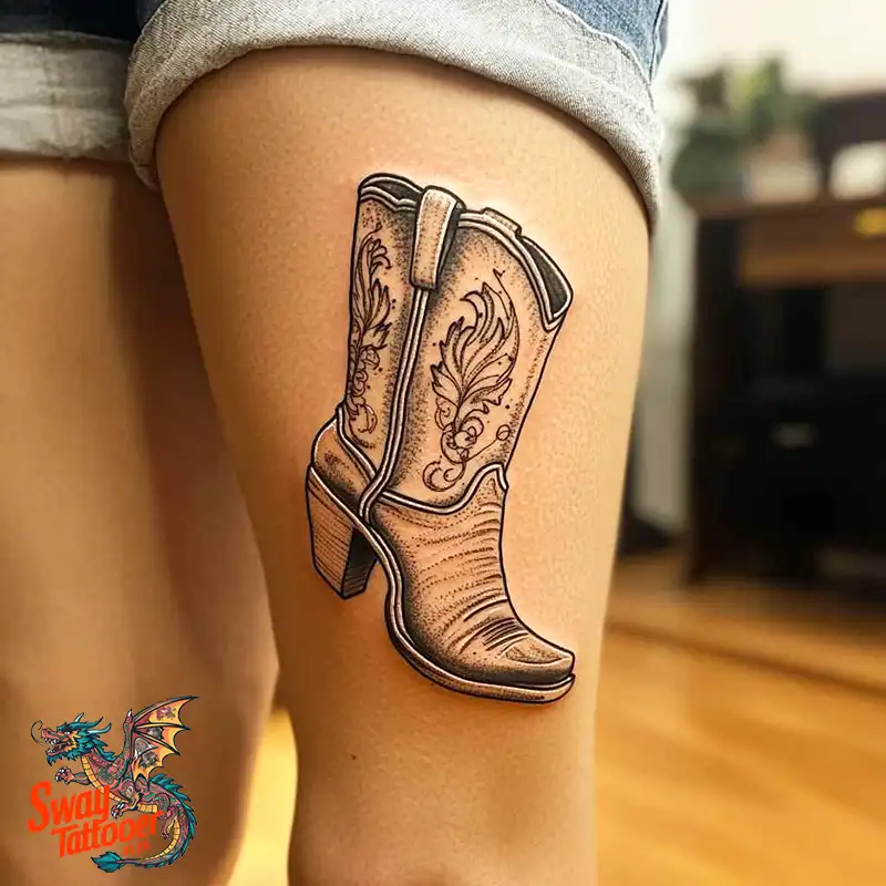 100 Cowboy Boot Tattoo Designs: Western Symbolism & Style 9 Cowboy boot tattoo