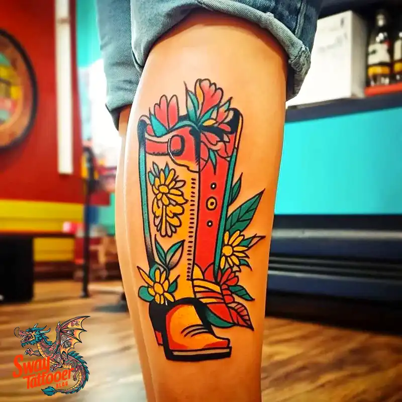 100 Cowboy Boot Tattoo Designs: Western Symbolism & Style 3 Cowboy boot tattoo