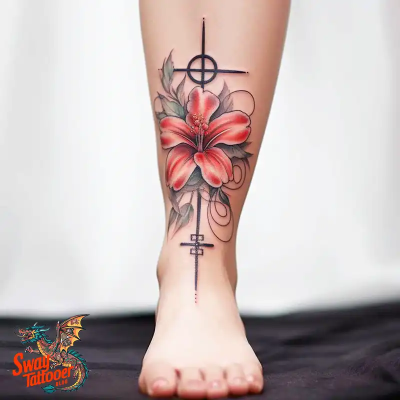 50 Cross with Flowers Tattoos: Blend of Faith and Nature 17 Cross Flower Tattoo
