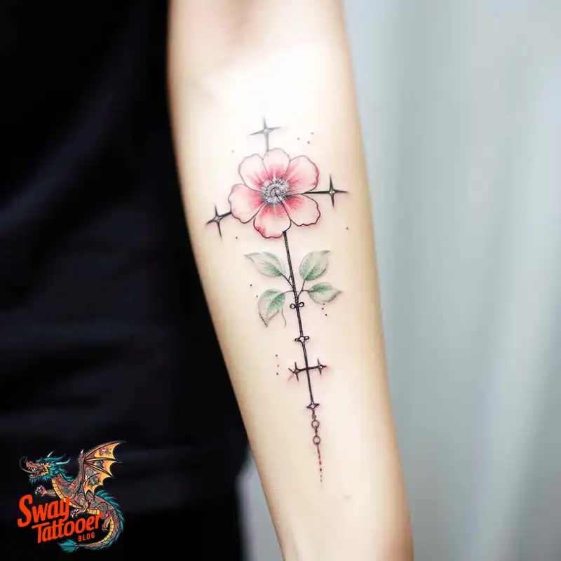 50 Cross with Flowers Tattoos: Blend of Faith and Nature 10 Cross and Flower Tattoo