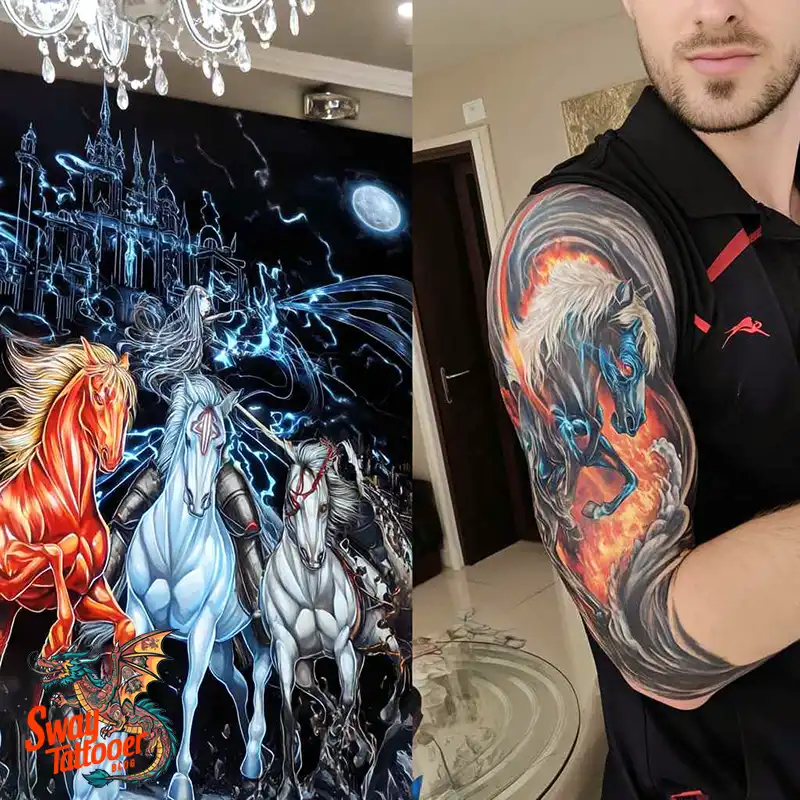 75 Four Horsemen Tattoos: Symbolism, Design Ideas & Meaning 54 four horsemen tattoo