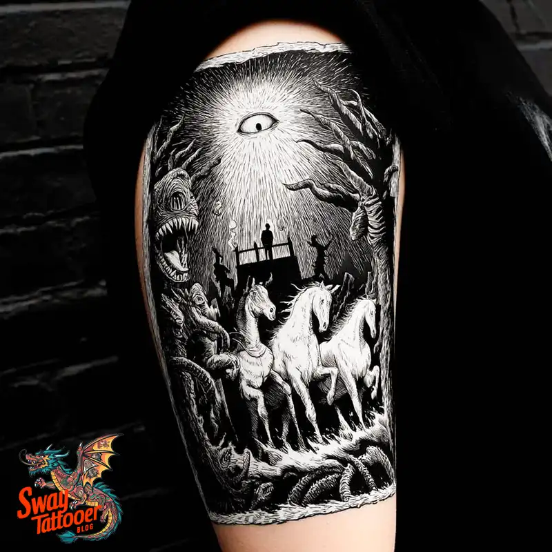 75 Four Horsemen Tattoos: Symbolism, Design Ideas & Meaning 53 four horsemen tattoo