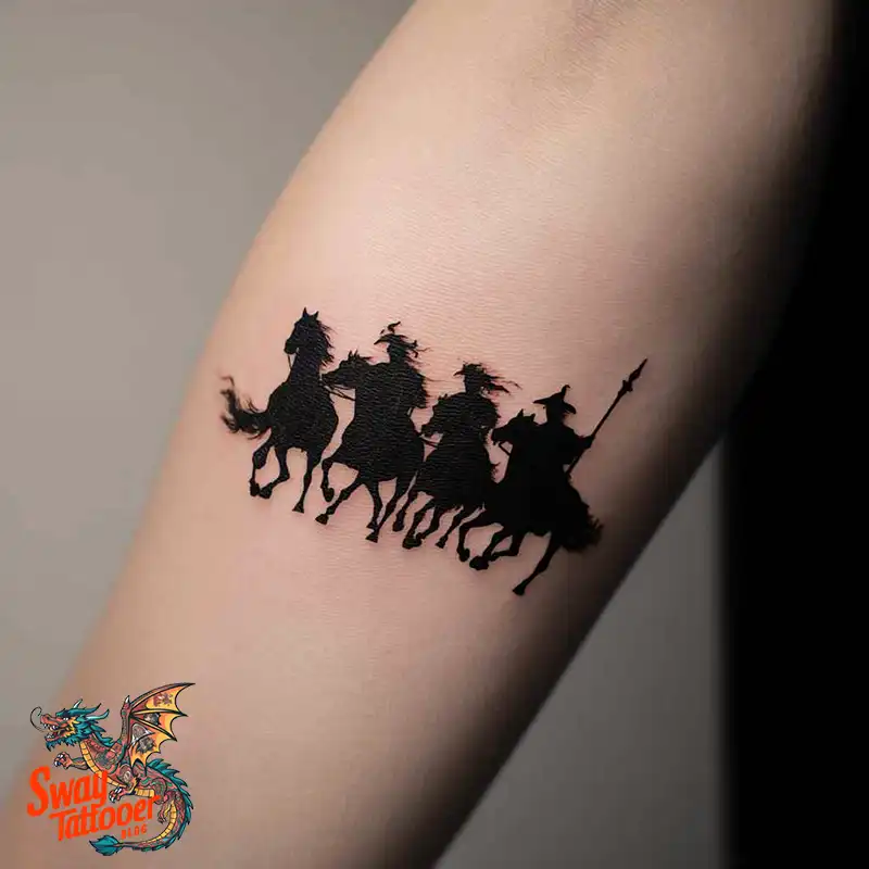 75 Four Horsemen Tattoos: Symbolism, Design Ideas & Meaning 44 four horsemen tattoo