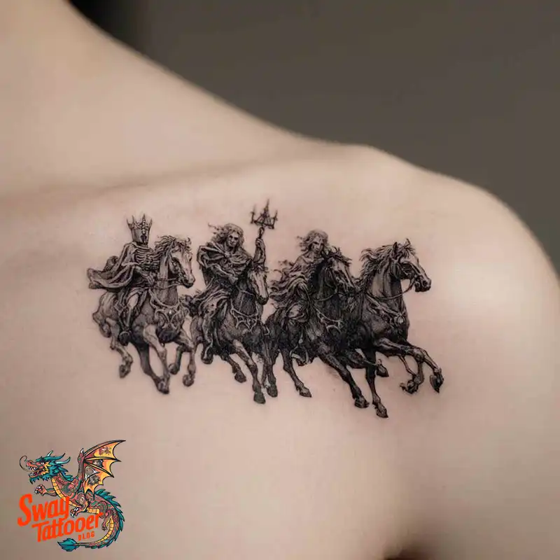 75 Four Horsemen Tattoos: Symbolism, Design Ideas & Meaning 37 four horsemen tattoo
