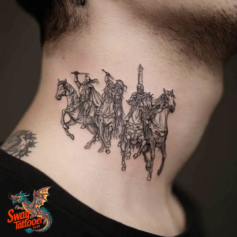 75 Four Horsemen Tattoos: Symbolism, Design Ideas & Meaning 28 four horsemen tattoo