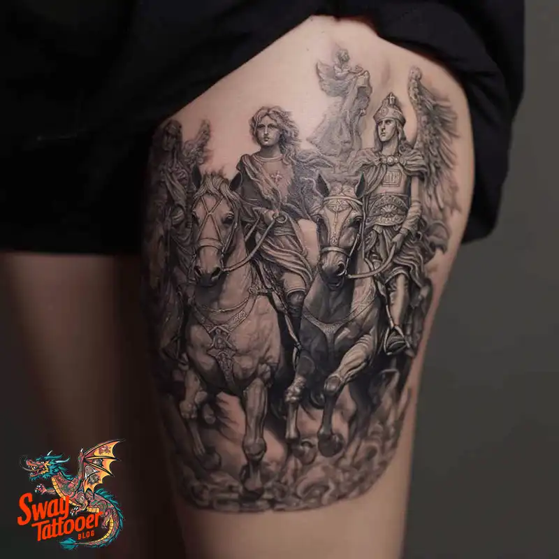 75 Four Horsemen Tattoos: Symbolism, Design Ideas & Meaning 18 four horsemen tattoo