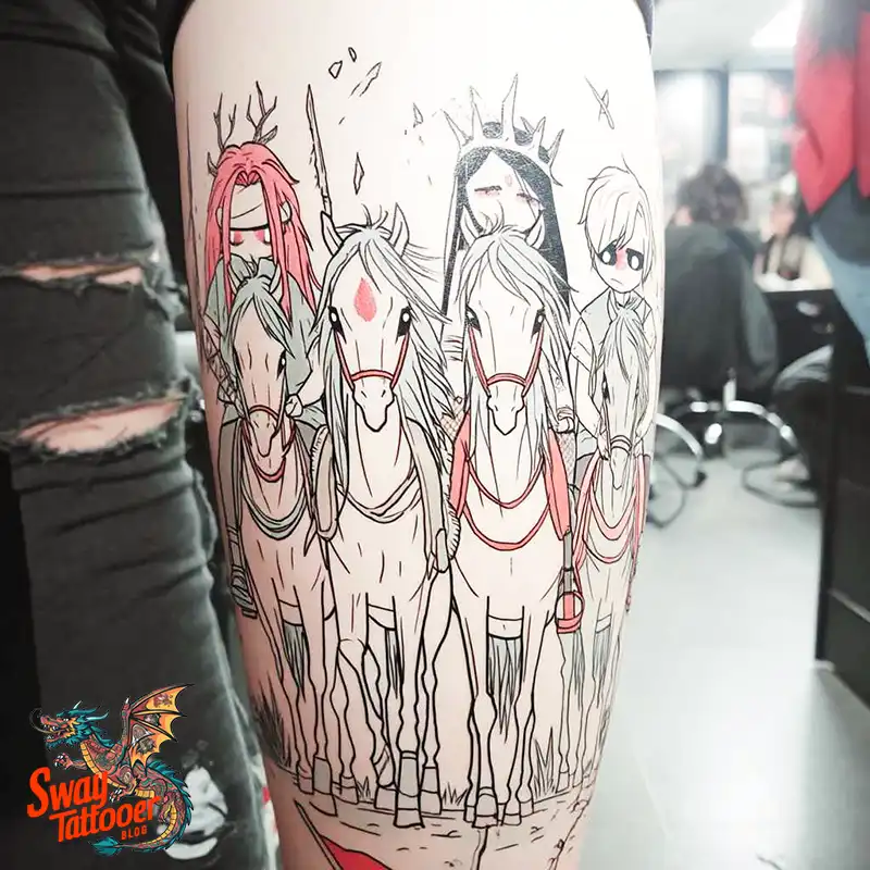 75 Four Horsemen Tattoos: Symbolism, Design Ideas & Meaning 9 4 horsemen tattoo