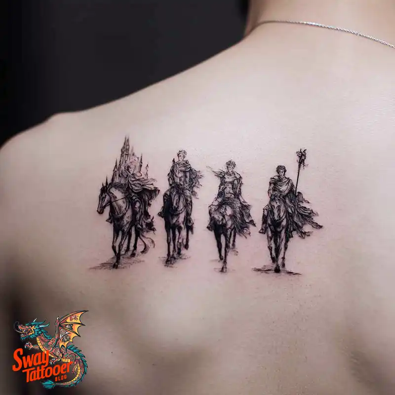 75 Four Horsemen Tattoos: Symbolism, Design Ideas & Meaning 8 4 horsemen tattoo