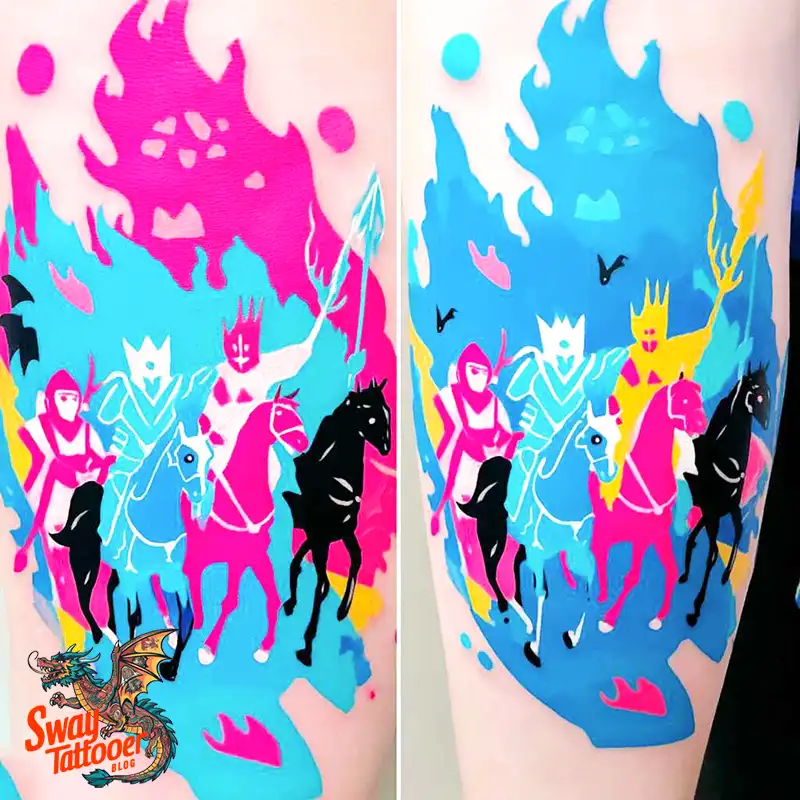 75 Four Horsemen Tattoos: Symbolism, Design Ideas & Meaning 6 4 horsemen tattoo