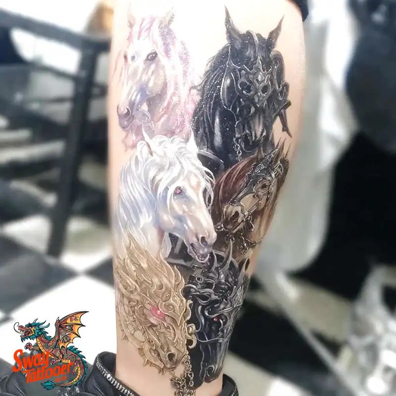 75 Four Horsemen Tattoos: Symbolism, Design Ideas & Meaning 1 4 horsemen tattoo