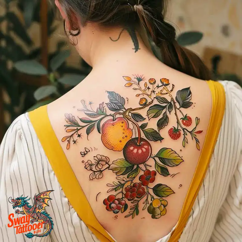 100 Fruit Tattoo Designs: Symbolism, Designs & Tips 5 Mixed fruit tattoo