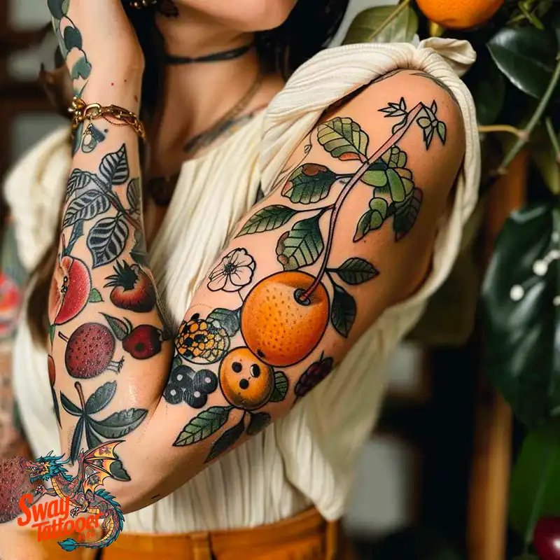 100 Fruit Tattoo Designs: Symbolism, Designs & Tips 1 Fruit tattoo