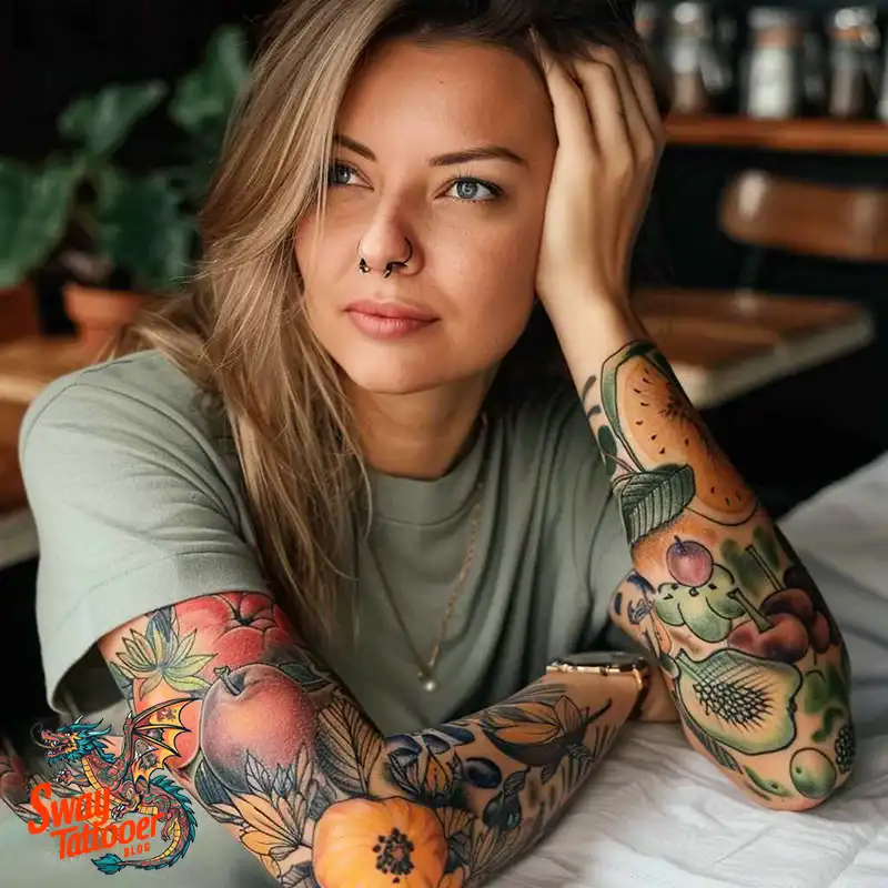 100 Fruit Tattoo Designs: Symbolism, Designs & Tips 38 Mixed fruit tattoo