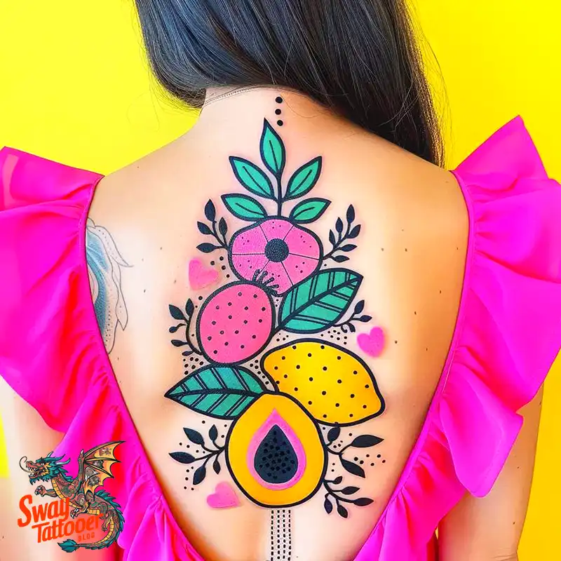 100 Fruit Tattoo Designs: Symbolism, Designs & Tips 19 Mixed fruit tattoo