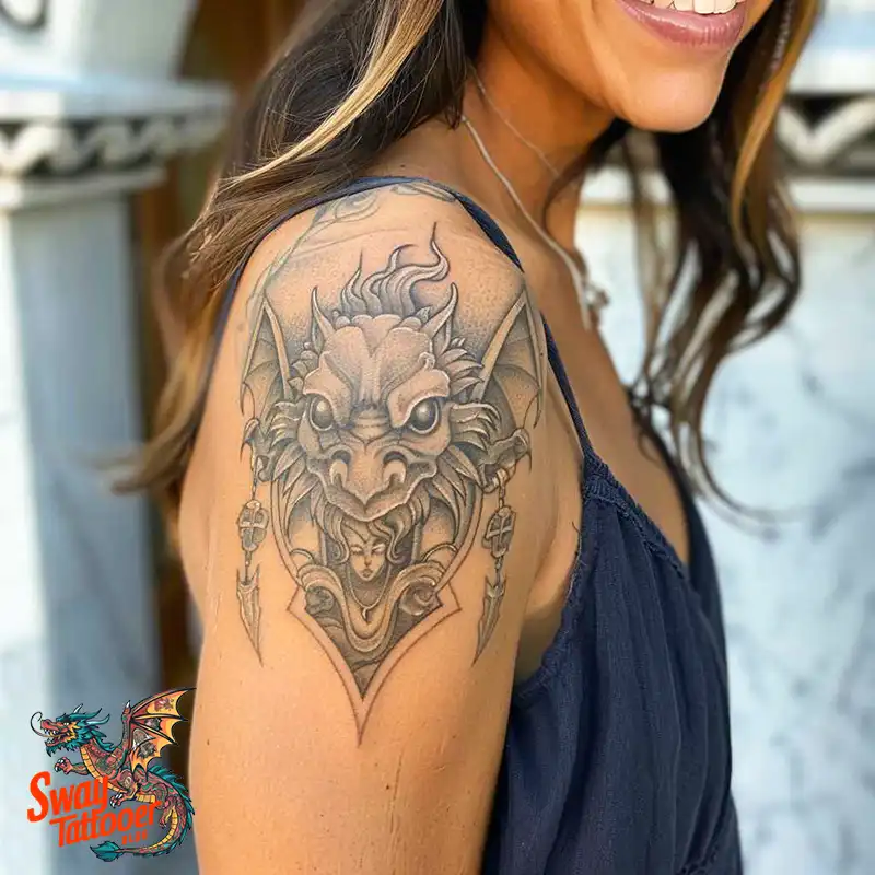 140 Gargoyle Tattoo Designs: Mythic Ink with Gothic Appeal 3 gargoyle tattoo