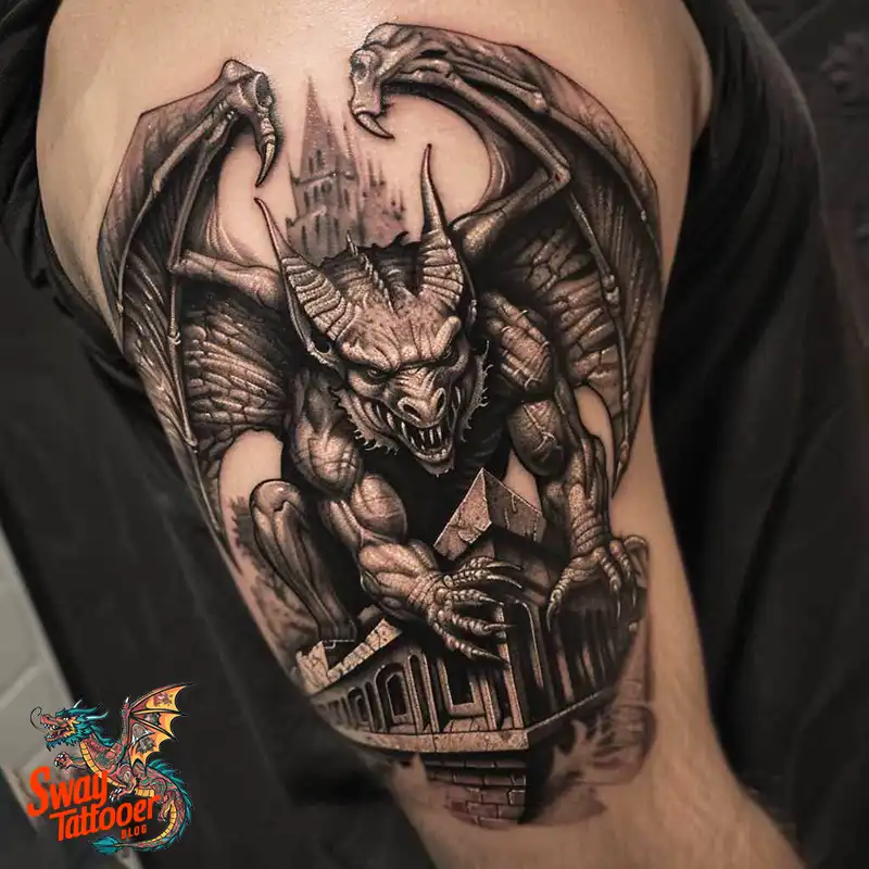 140 Gargoyle Tattoo Designs: Mythic Ink with Gothic Appeal 104 gargoyle tattoo