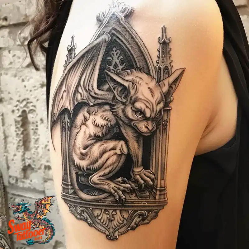 140 Gargoyle Tattoo Designs: Mythic Ink with Gothic Appeal 131 gargoyle tattoo