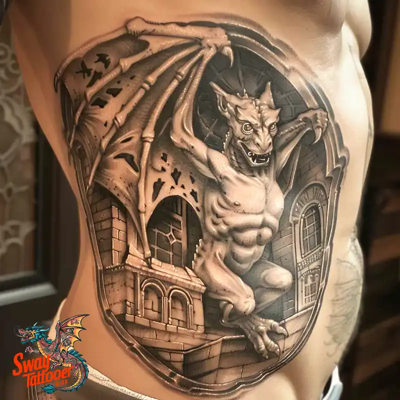 140 Gargoyle Tattoo Designs: Mythic Ink with Gothic Appeal 77 gargoyle tattoo