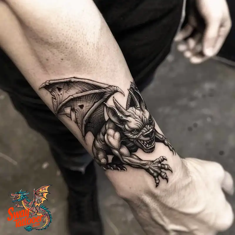 140 Gargoyle Tattoo Designs: Mythic Ink with Gothic Appeal 68 gargoyle tattoo