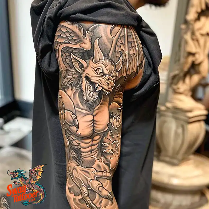 140 Gargoyle Tattoo Designs: Mythic Ink with Gothic Appeal 62 gargoyle tattoo