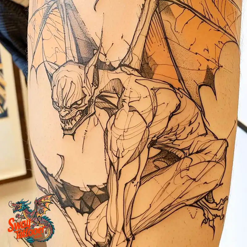 140 Gargoyle Tattoo Designs: Mythic Ink with Gothic Appeal 57 gargoyle tattoo
