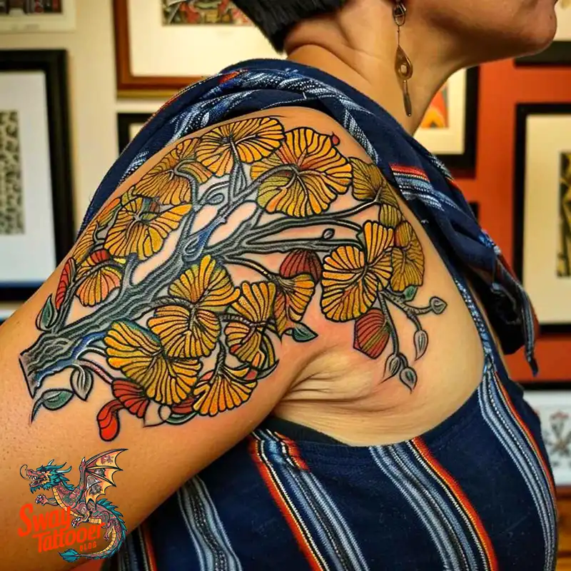 80 Ginkgo Tattoo Design Ideas, Symbolism and Styles 32 Ginkgo Tattoo