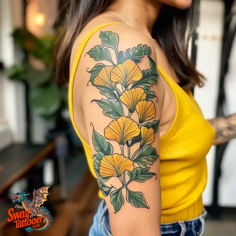 80 Ginkgo Tattoo Design Ideas, Symbolism and Styles 30 Ginkgo Tattoo