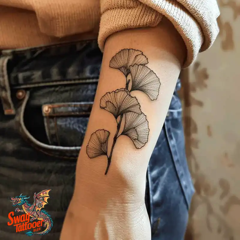 80 Ginkgo Tattoo Design Ideas, Symbolism and Styles 11 Ginkgo Tattoo