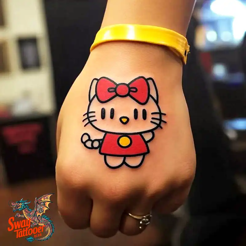 150 Hello Kitty Tattoo Ideas: Cute, Kawaii Designs & Meaning 51 Hello Kitty Tattoo