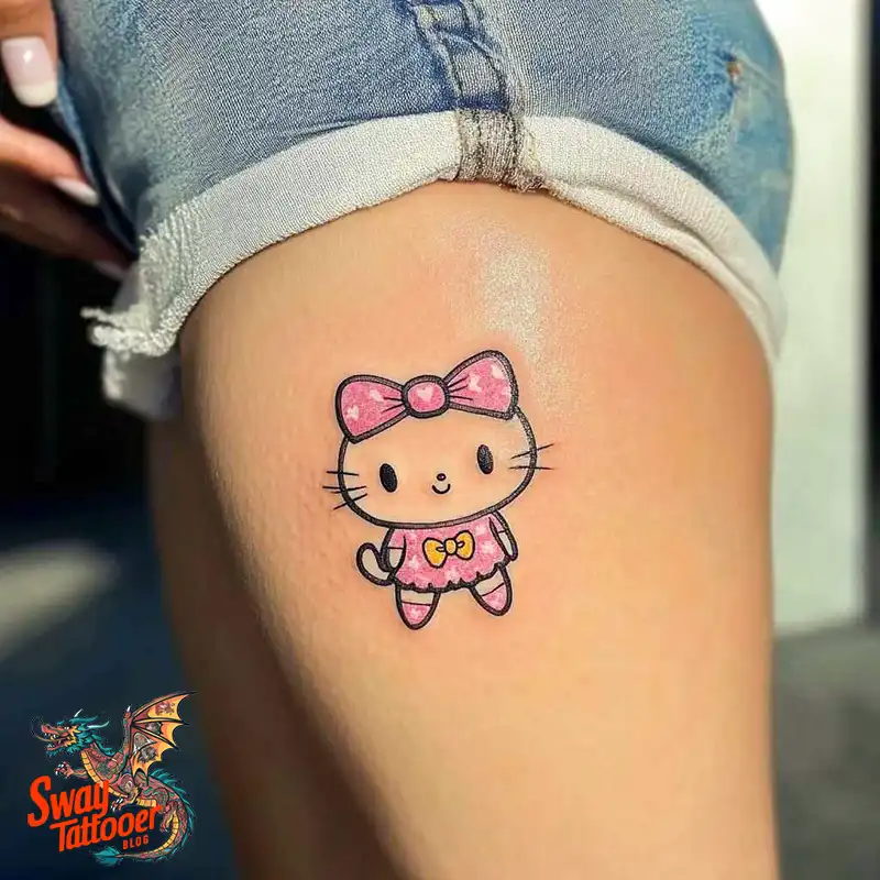 150 Hello Kitty Tattoo Ideas: Cute, Kawaii Designs & Meaning 36 Hello Kitty Tattoo