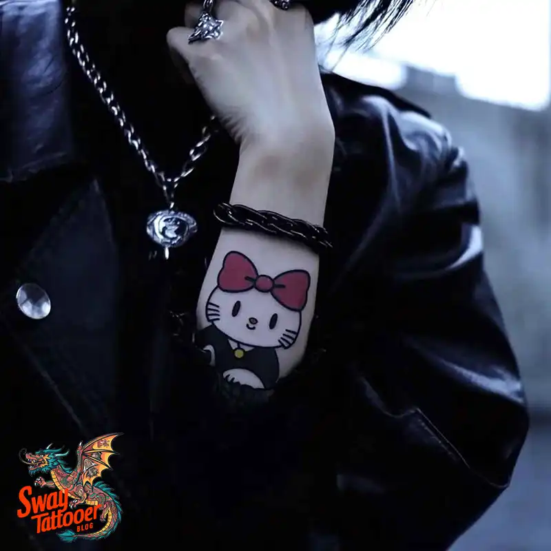 150 Hello Kitty Tattoo Ideas: Cute, Kawaii Designs & Meaning 31 Hello Kitty Tattoo