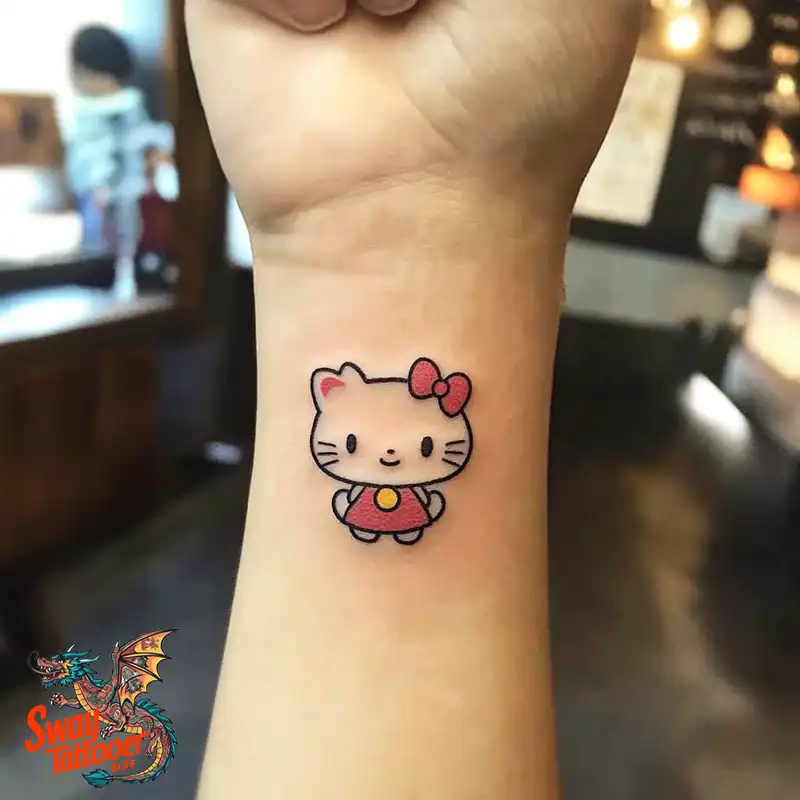 150 Hello Kitty Tattoo Ideas: Cute, Kawaii Designs & Meaning 28 Hello Kitty Tattoo