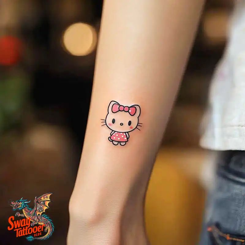 150 Hello Kitty Tattoo Ideas: Cute, Kawaii Designs & Meaning 29 Hello Kitty Tattoo