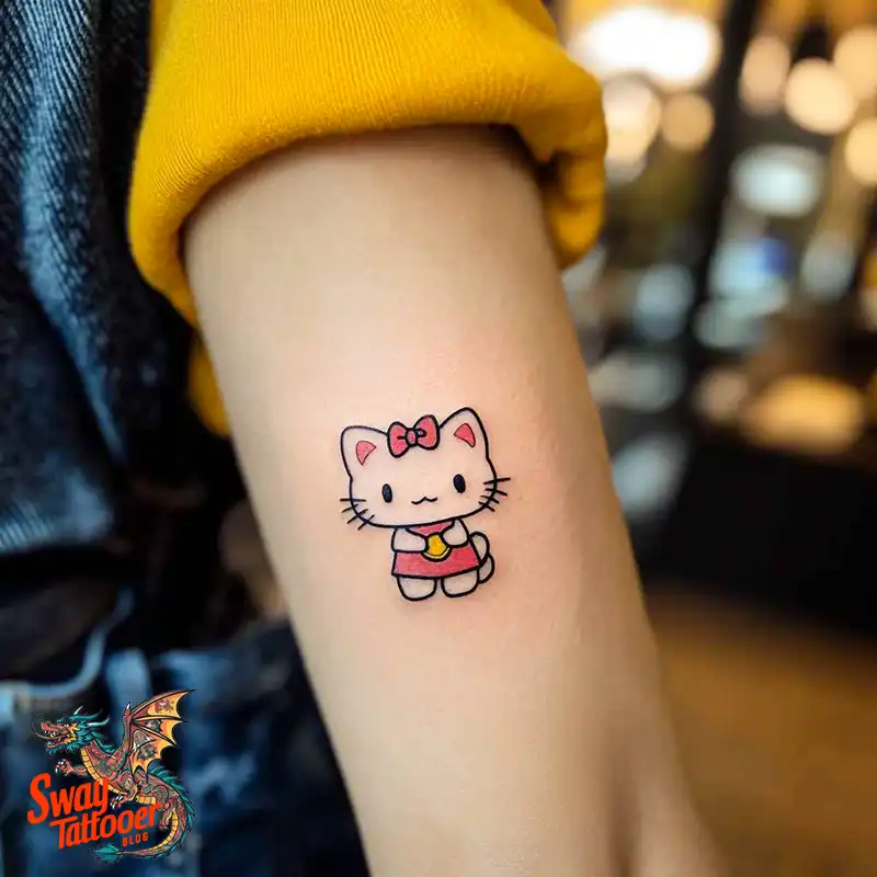 150 Hello Kitty Tattoo Ideas: Cute, Kawaii Designs & Meaning 17 Hello Kitty Tattoo