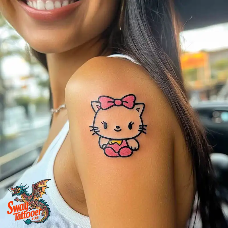 150 Hello Kitty Tattoo Ideas: Cute, Kawaii Designs & Meaning 16 Hello Kitty Tattoo