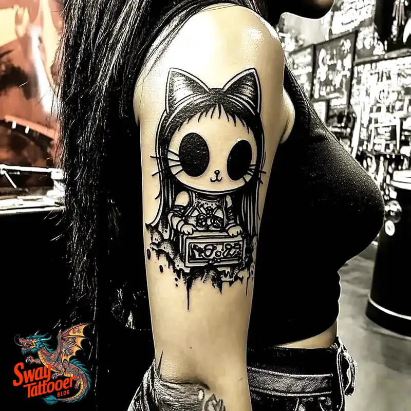 150 Hello Kitty Tattoo Ideas: Cute, Kawaii Designs & Meaning 9 Hello Kitty Tattoo