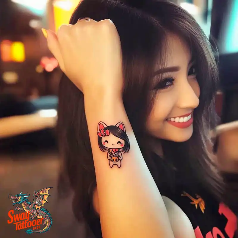 150 Hello Kitty Tattoo Ideas: Cute, Kawaii Designs & Meaning 6 Hello Kitty Tattoo