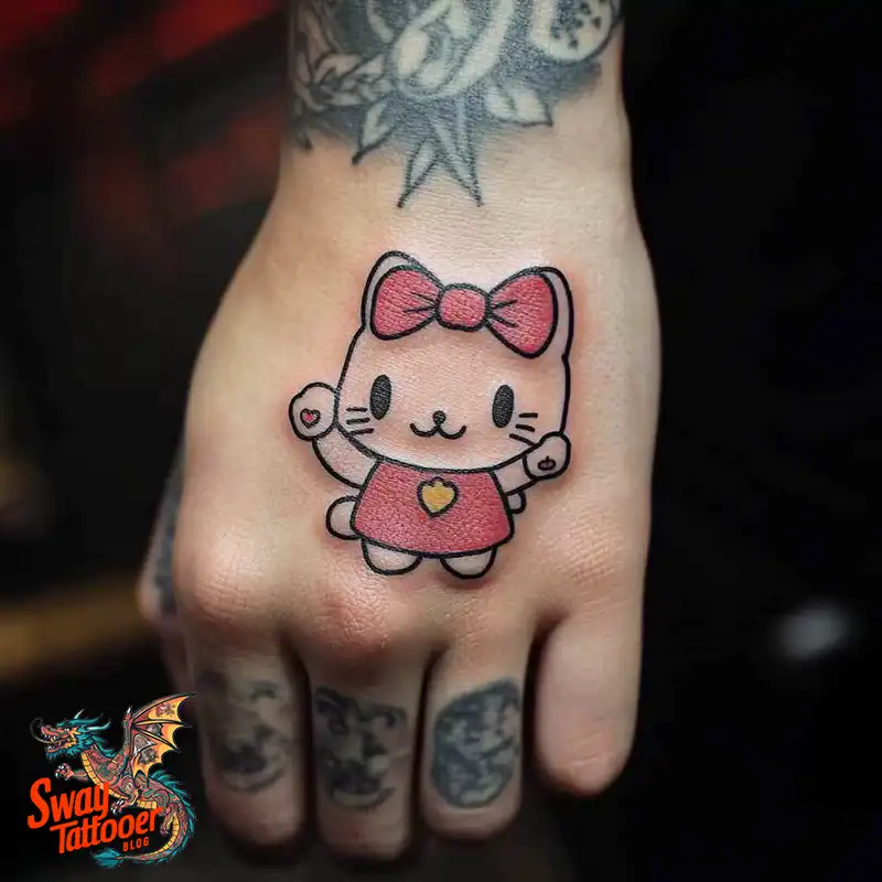 150 Hello Kitty Tattoo Ideas: Cute, Kawaii Designs & Meaning 132 Hello Kitty Tattoo