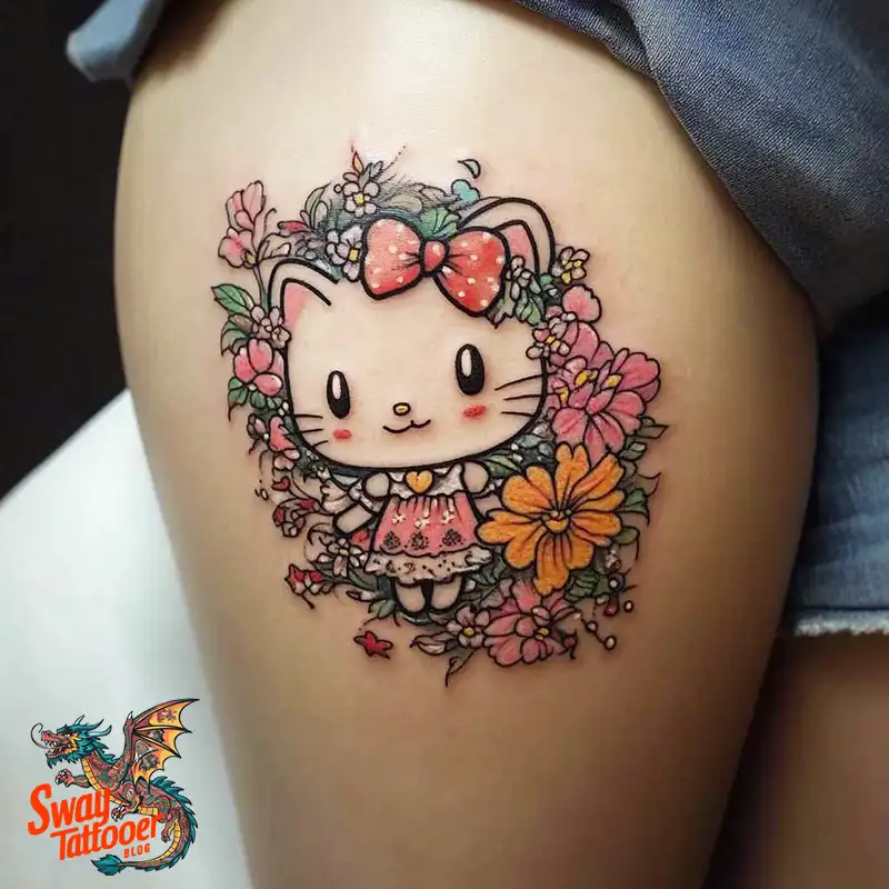 150 Hello Kitty Tattoo Ideas: Cute, Kawaii Designs & Meaning 114 Hello Kitty Tattoo