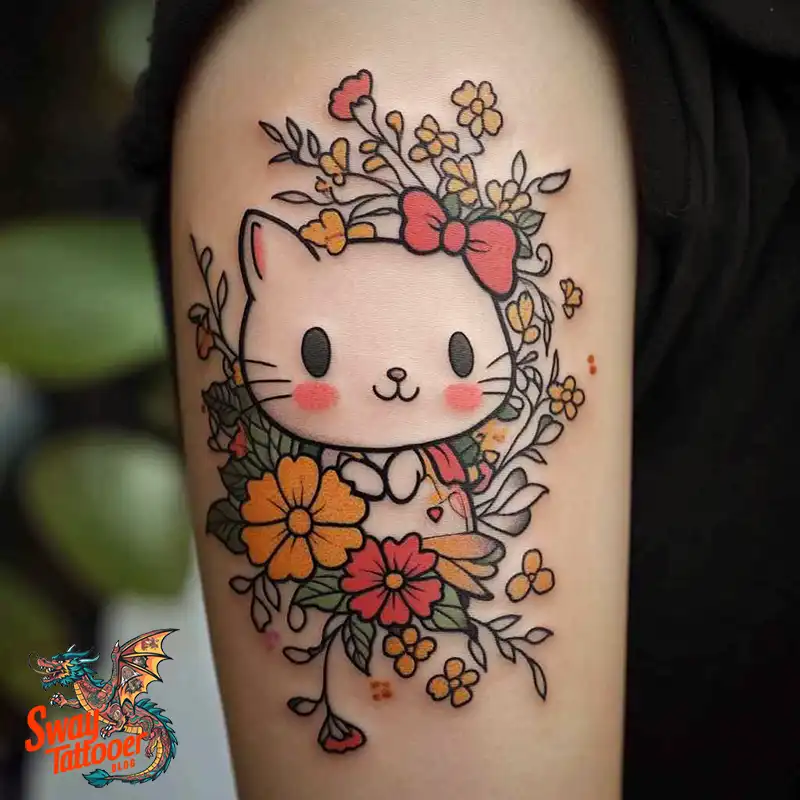 150 Hello Kitty Tattoo Ideas: Cute, Kawaii Designs & Meaning 108 Hello Kitty Tattoo