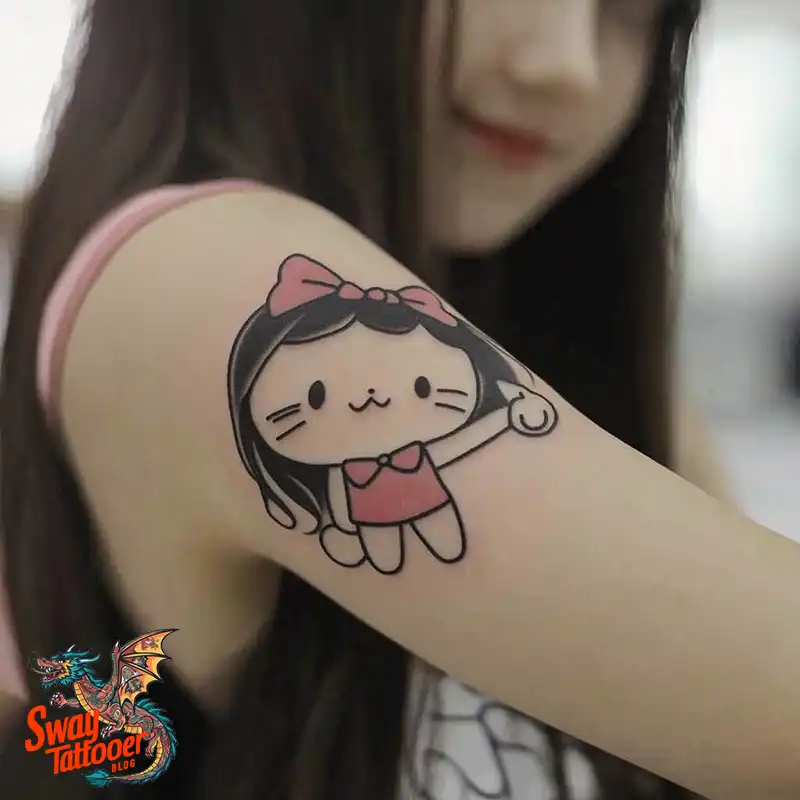 150 Hello Kitty Tattoo Ideas: Cute, Kawaii Designs & Meaning 68 Hello Kitty Tattoo