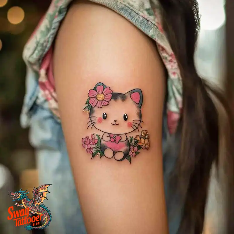 150 Hello Kitty Tattoo Ideas: Cute, Kawaii Designs & Meaning 66 Hello Kitty Tattoo