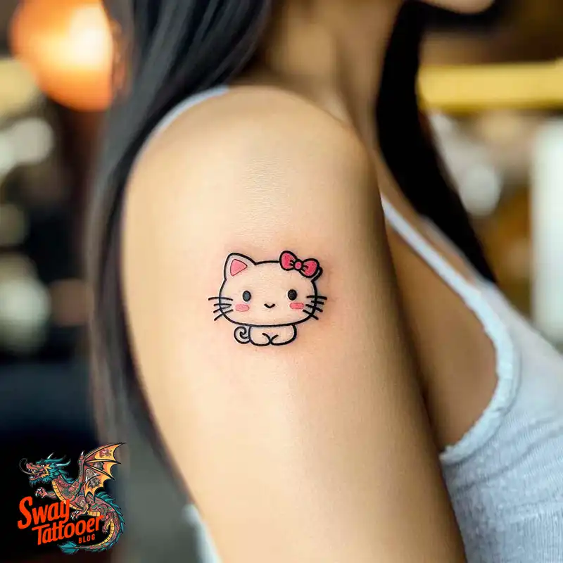 150 Hello Kitty Tattoo Ideas: Cute, Kawaii Designs & Meaning 63 Hello Kitty Tattoo