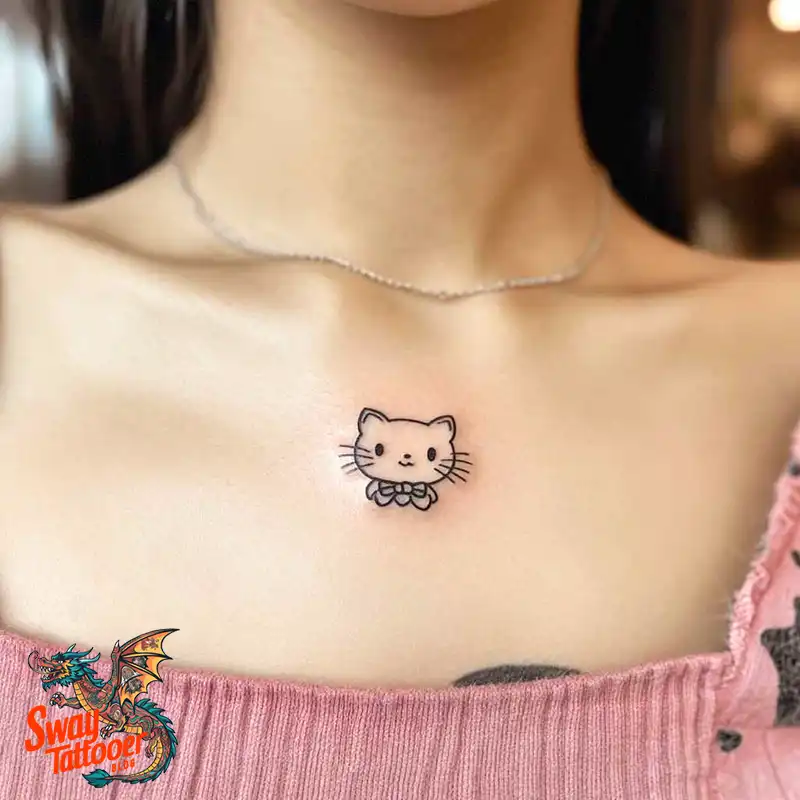 150 Hello Kitty Tattoo Ideas: Cute, Kawaii Designs & Meaning 58 Hello Kitty Tattoo