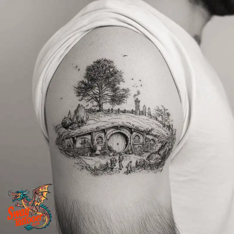80 Hobbit Tattoo Design Ideas: with Meaning & Symbolism 36 Hobbit Tattoo