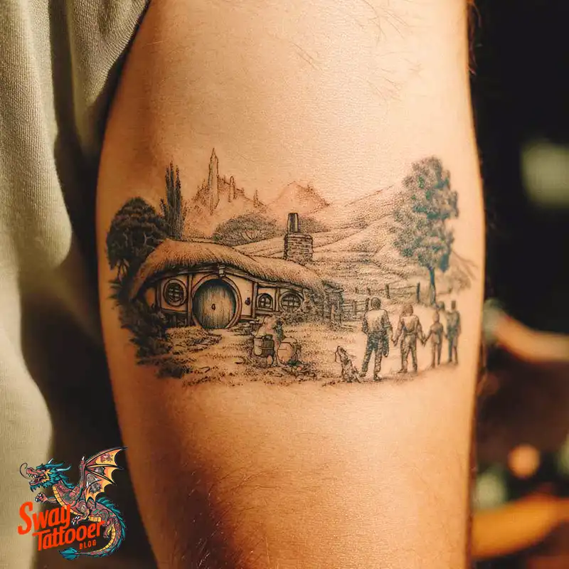 80 Hobbit Tattoo Design Ideas: with Meaning & Symbolism 27 Hobbit Tattoo