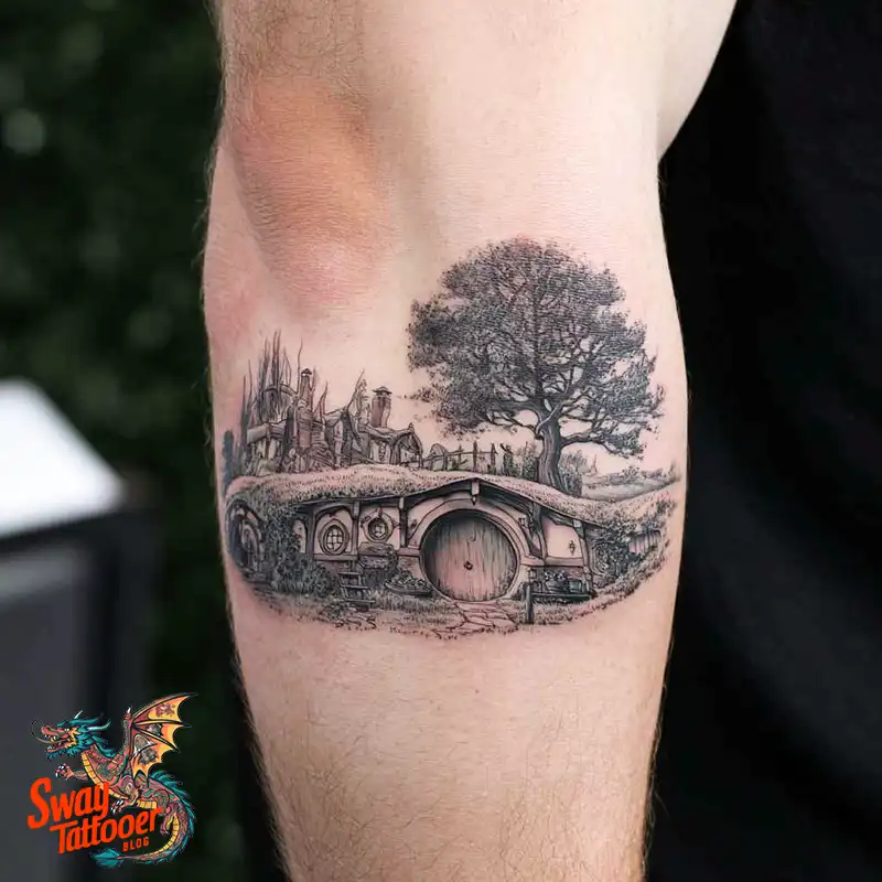 80 Hobbit Tattoo Design Ideas: with Meaning & Symbolism 24 Hobbit Tattoo