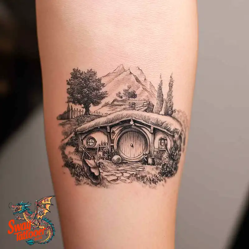 80 Hobbit Tattoo Design Ideas: with Meaning & Symbolism 10 Hobbit Tattoo